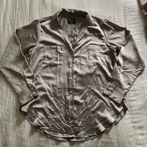 Abercrombie & Fitch Gray Lightweight Blouse
